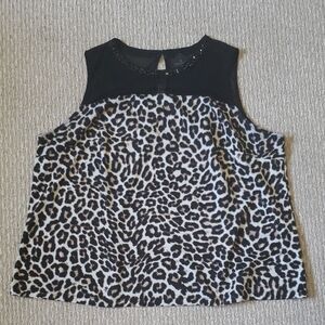 Leopard Print Sleeveless Top